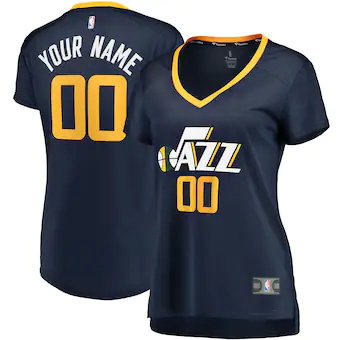 womens fanatics branded navy utah jazz fast break custom je-280